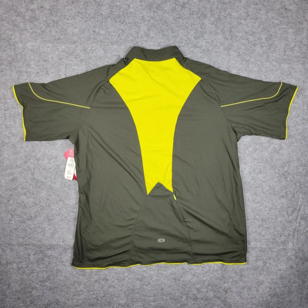 NWT Sugoi Hans Green Yellow Cycling Jersey Men's Athletic Shirt Size 2XL